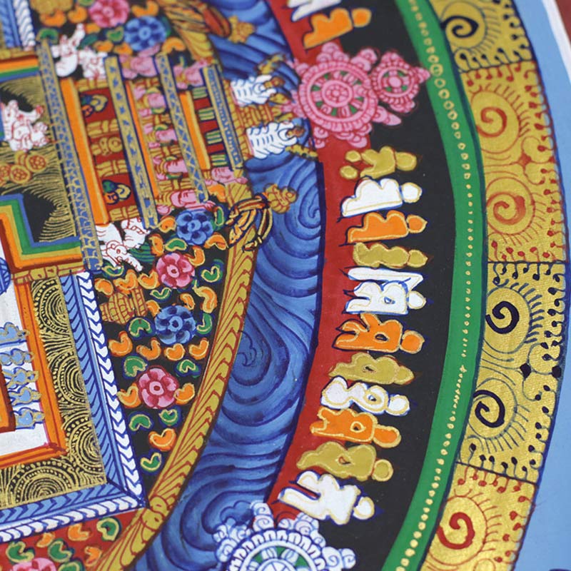 Buddha Stones Pittura Thangka tibetana, benedizione, decorazione fatta a mano - image 4