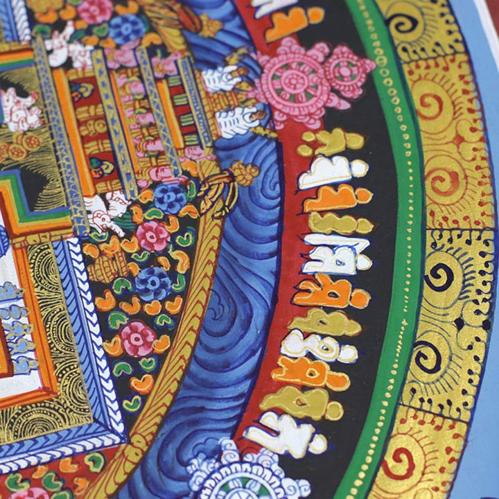 Buddha Stones Pittura Thangka tibetana, benedizione, decorazione fatta a mano - image 4