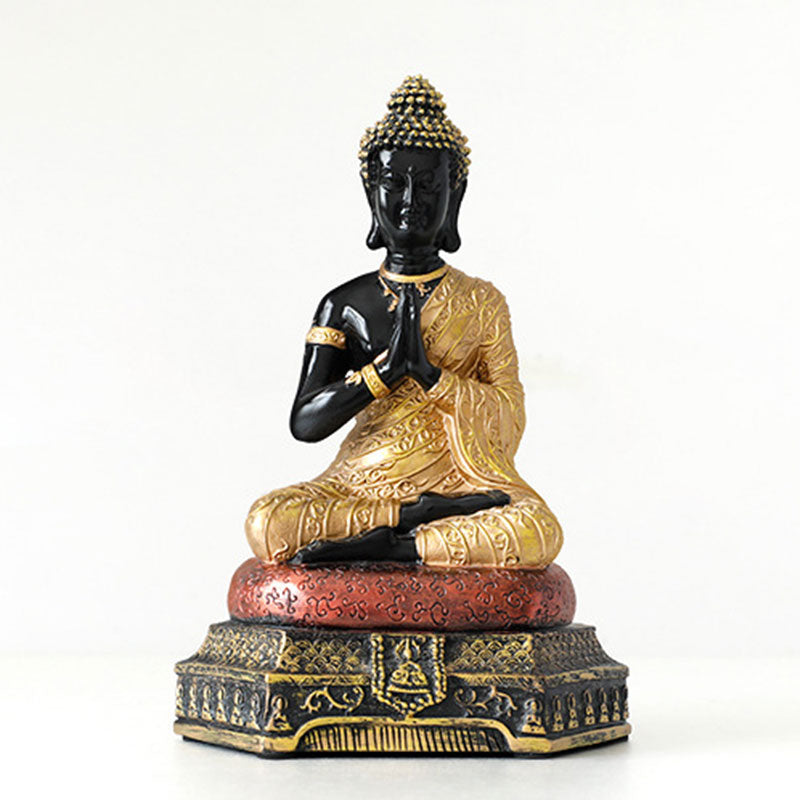 Buddha Stones Statua in resina della compassione del Buddha Decorazione - Oro - image 12
