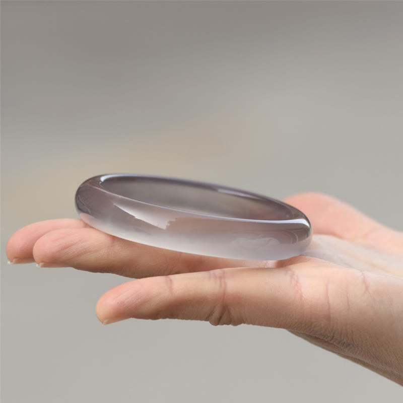 Braccialetto Armonia in Calcedonio Grigio Naturale Buddha Stones - 62-63 mm - image 1