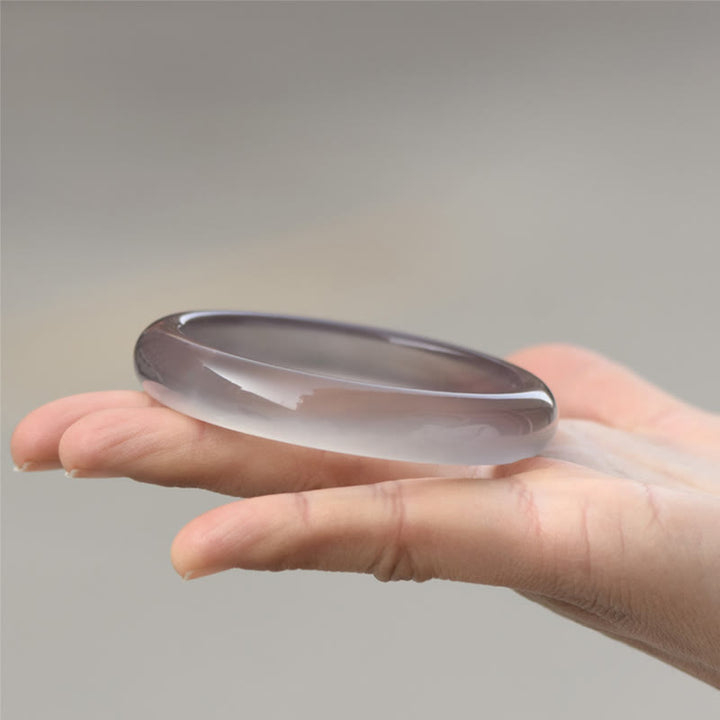 Braccialetto Armonia in Calcedonio Grigio Naturale Buddha Stones - 62-63 mm - image 1