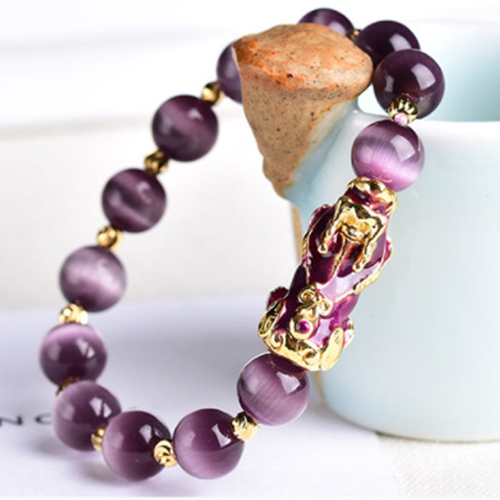 Braccialetto Buddha Stones Pixiu Cat Eye Wealth