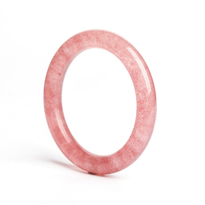 Braccialetto di guarigione dell'amore in quarzo fragola naturale Buddha Stones