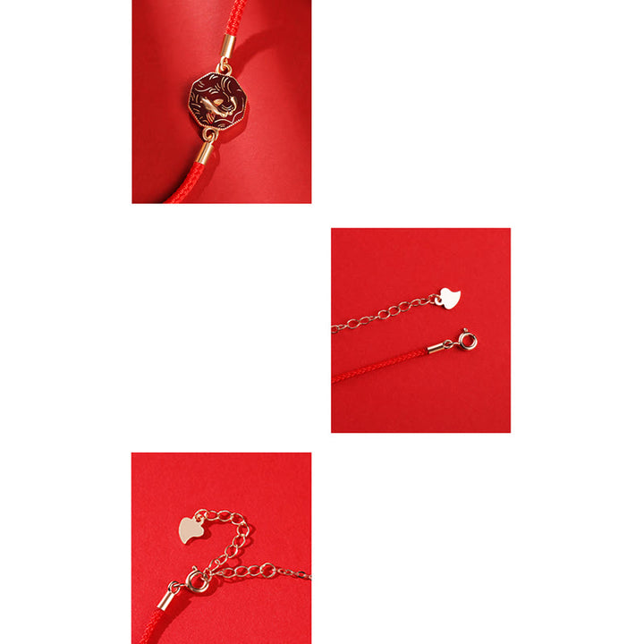 Bracciale intrecciato a mano Buddha Stones 925 Sterling Silver Luck Koi Fish Cambia Colore Ricchezza