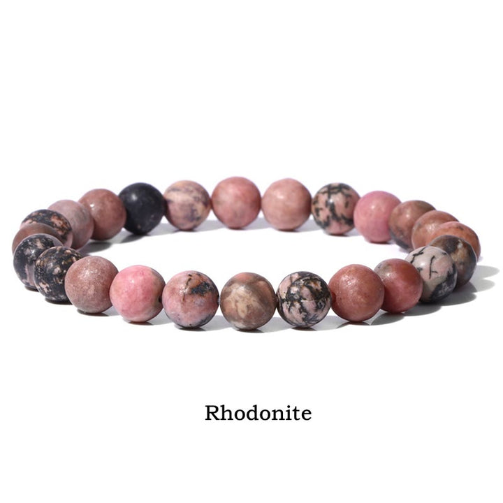 Braccialetto di perle curative in quarzo naturale Buddha Stones - 8 millimetri - Rodonite - image 57