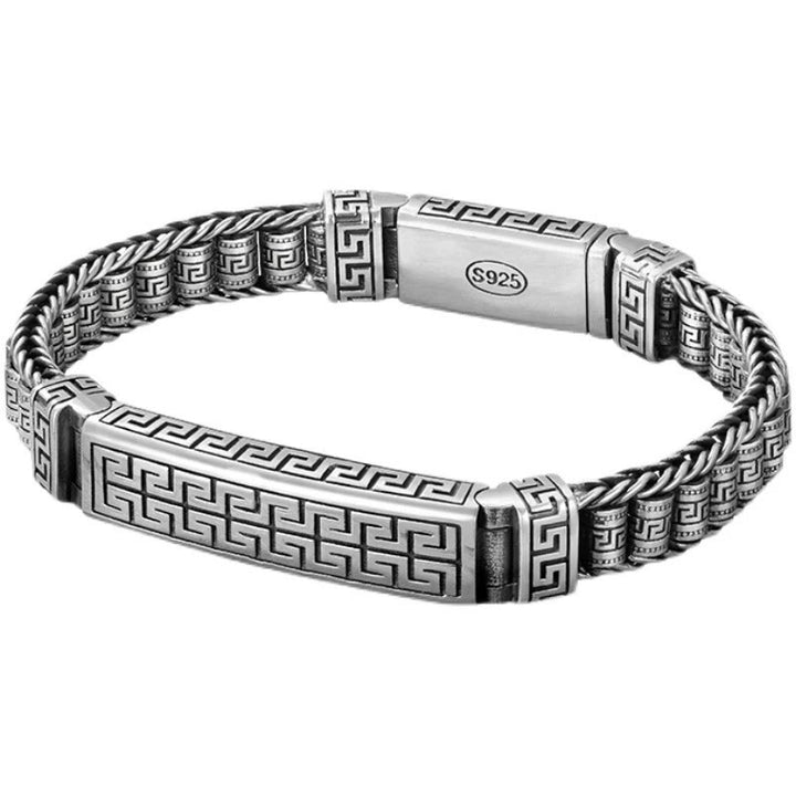 Bracciale girevole con motivo a linee vintage Buddha Stones Balance