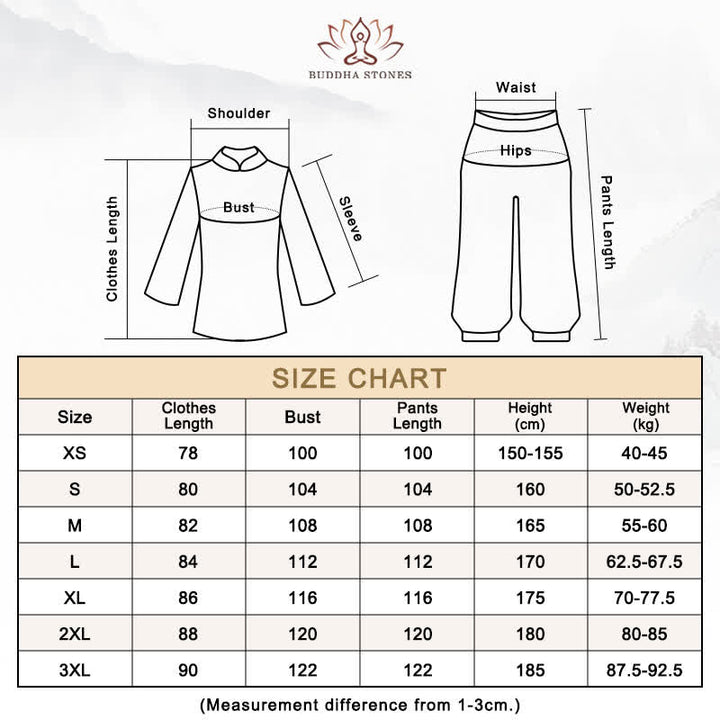 Buddha Stones Nuvole di buon auspicio Gradiente Meditazione Preghiera Spirituale Zen Tai Chi Qigong Pratica Set di abbigliamento da donna - image 17