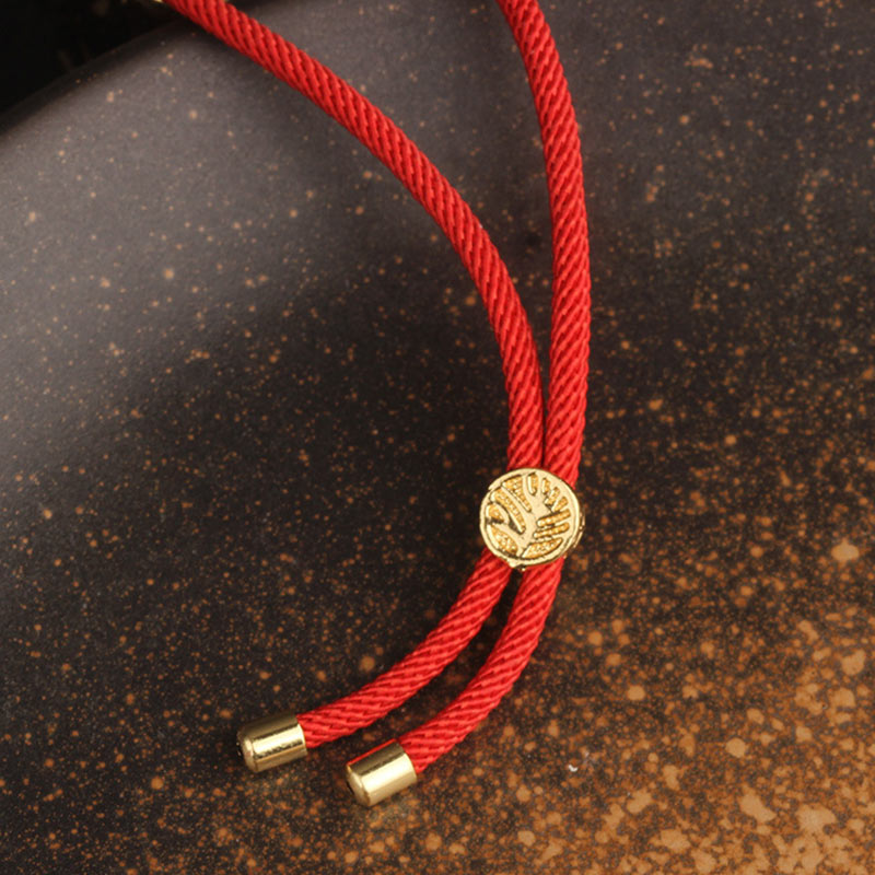 Buddha Stones Zircone colorato Rame Ricchezza Fortuna Rotazione Bracciale Collana Pendente