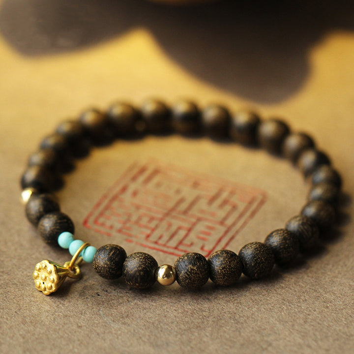 Bracciale Buddha Stones Agarwood Lotus Strength