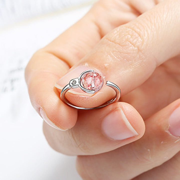 Anello rotante rilassante in cristallo rosa Buddha Stones - image 3