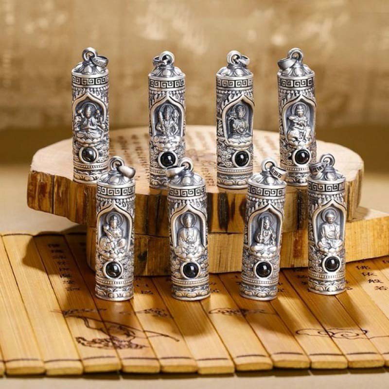 Collana con ciondolo di Buddha natale con proiezione dello zodiaco cinese e della prosperità - image 24