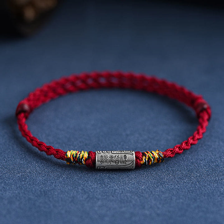 Buddha Stones Bracciale Cavigliera in Argento Sterling 925 Fatto a Mano Tutto Va Bene Design Protezione Forza