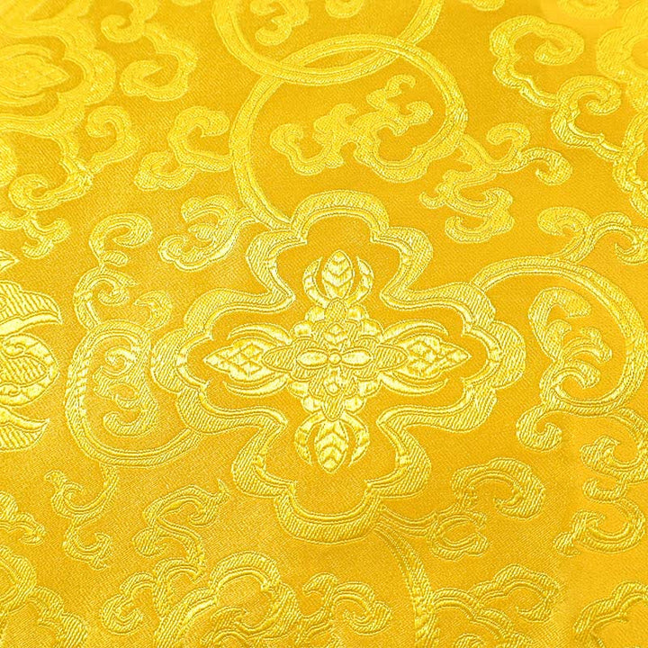 Tappetino jacquard con motivo a drago e fiori per altare di preghiera, simboli tibetani di buon auspicio