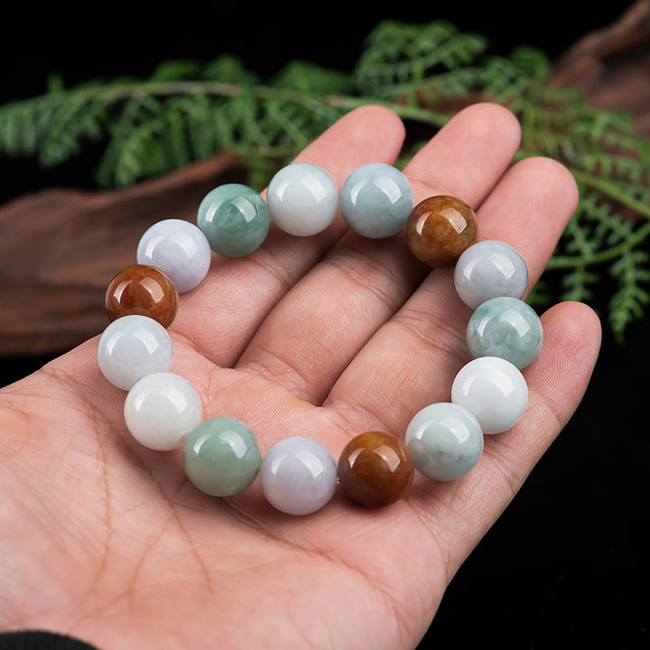 Braccialetto di protezione curativa in giada naturale Buddha Stones