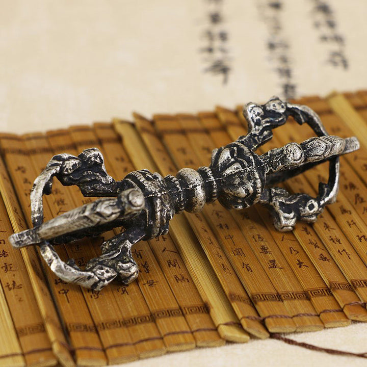 Set di campane per meditazione tibetane Buddha Stones e decorazioni in rame Vajra Dorje