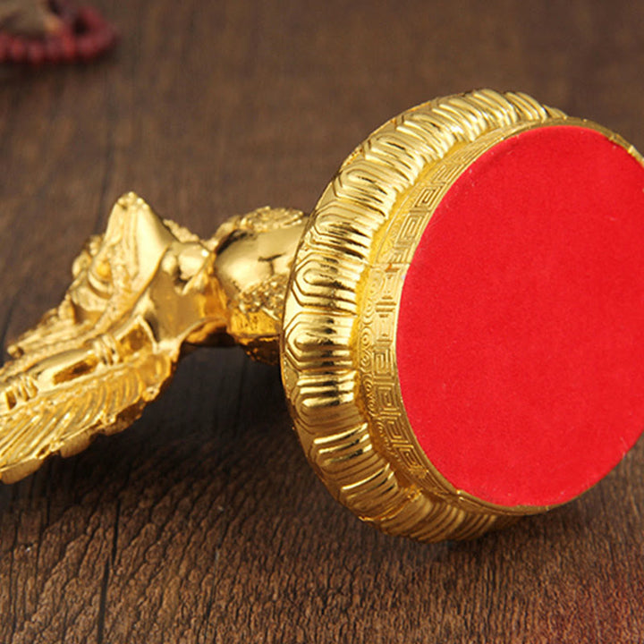 Decorazione per la casa in lega di protezione per uccelli Garuda in oro tibetano