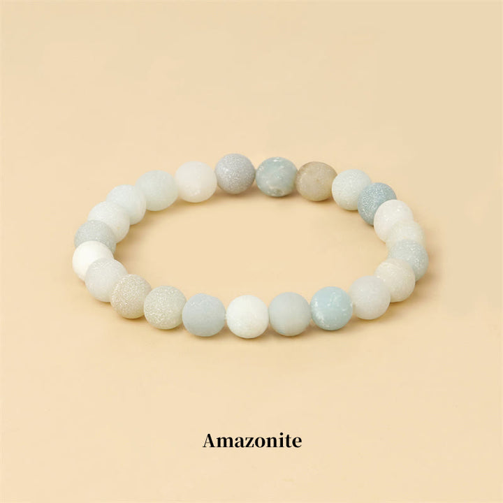 Braccialetto di perle curative in quarzo naturale Buddha Stones - 8 millimetri - Amazzonite - image 27
