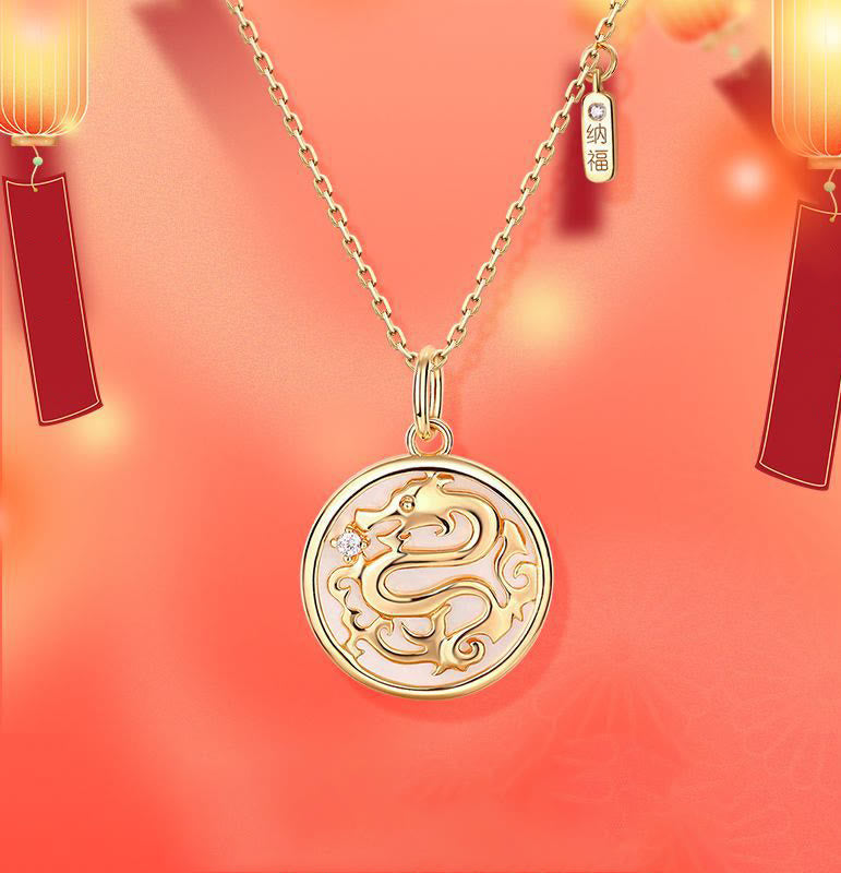 ❗❗❗Un'offerta lampo - Buddha Stones in argento sterling 925 con pietra tridacna dell'anno del drago Fu, carattere fortuna e forza
