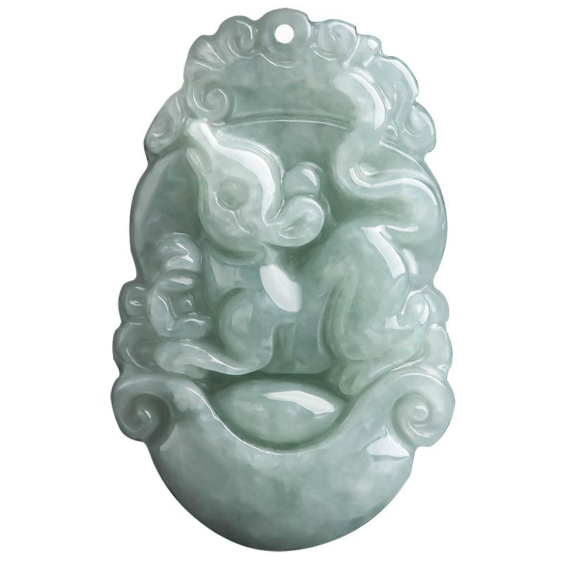 Collana con ciondolo di successo con 12 simboli dello zodiaco cinese in giada naturale Buddha Stones - image 6