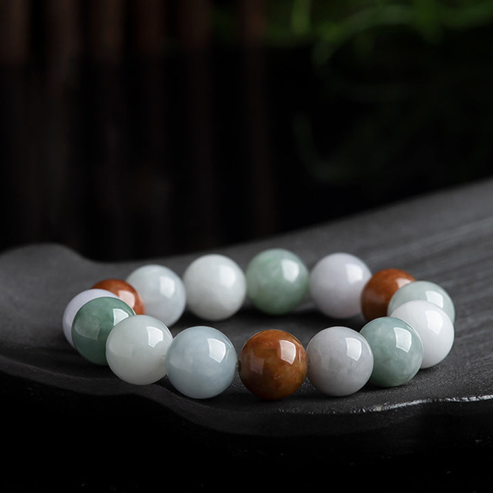 Braccialetto di protezione curativa in giada naturale Buddha Stones