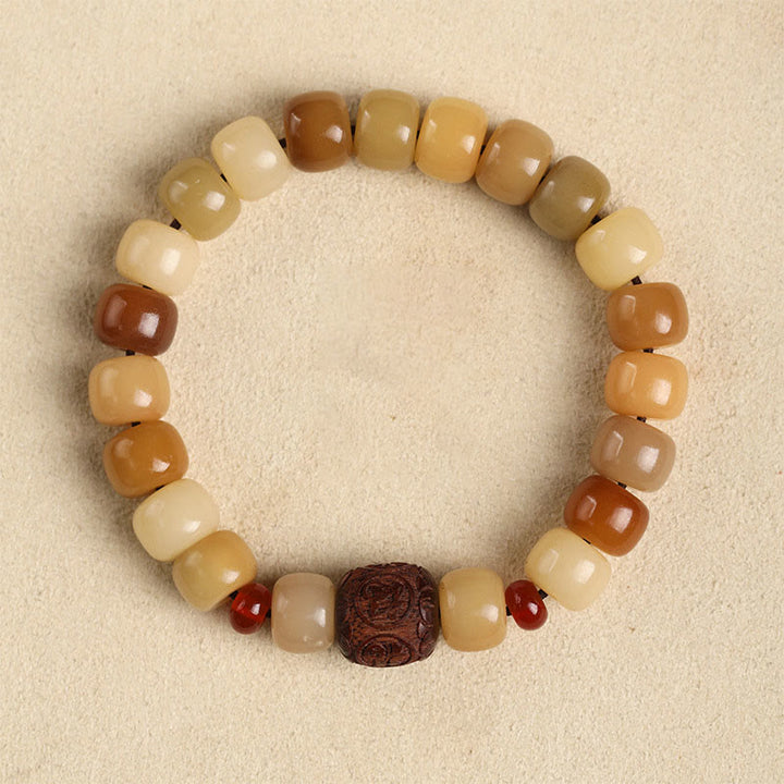 Buddha Stones Semi di Bodhi naturali Il Signore della Foresta dei Cadaveri Om Mani Padme Hum Braccialetto della Saggezza