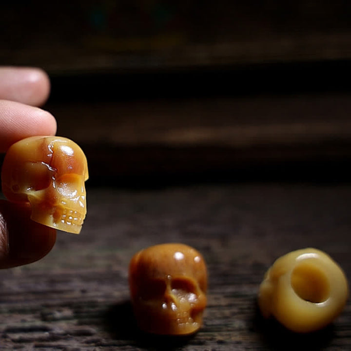 Buddha Stones Tibetano Osso di Cammello Teschio Il Signore del Cadavere Collana con Ciondolo per la Protezione della Foresta