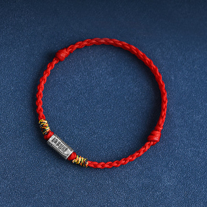 Buddha Stones Bracciale Cavigliera in Argento Sterling 925 Fatto a Mano Tutto Va Bene Design Protezione Forza
