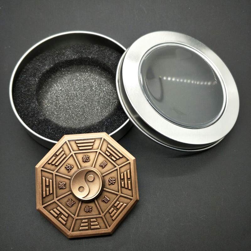 Buddha Stones Fidget Spinner Benedizione Tai Chi Dito Mano Spinner Decorazione - BurlyWood - image 5