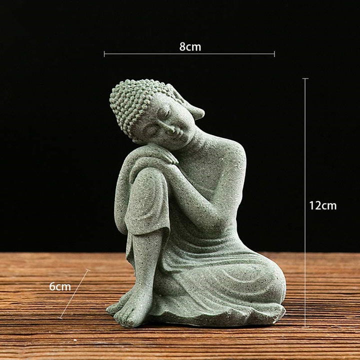 Buddha Stones Meditazione Tibetana Contemplazione Buddha Serenità Compassione Statua Figurina Decorazione