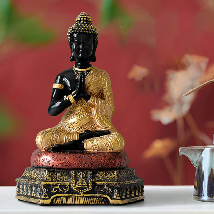 Buddha Stones Statua in resina della compassione del Buddha Decorazione