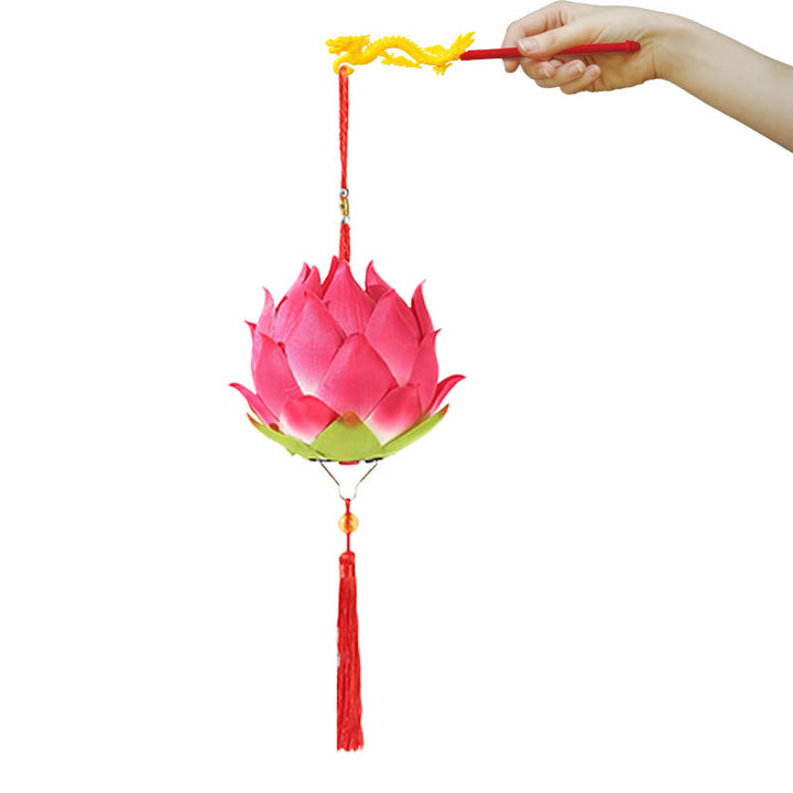 Decorazione lampada lanterna drago fiore di loto fai da Buddha Stones - image 12