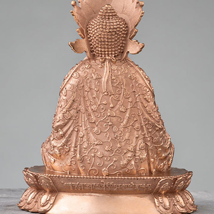 Statua di Buddha Shakyamuni in rame fatta a mano con compassione, decorazione