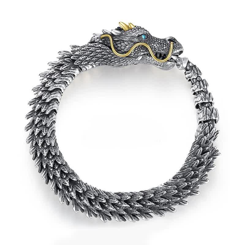 Braccialetto a catena con amuleto fatto a mano con drago nordico Buddha Stones , protezione dalla fortuna