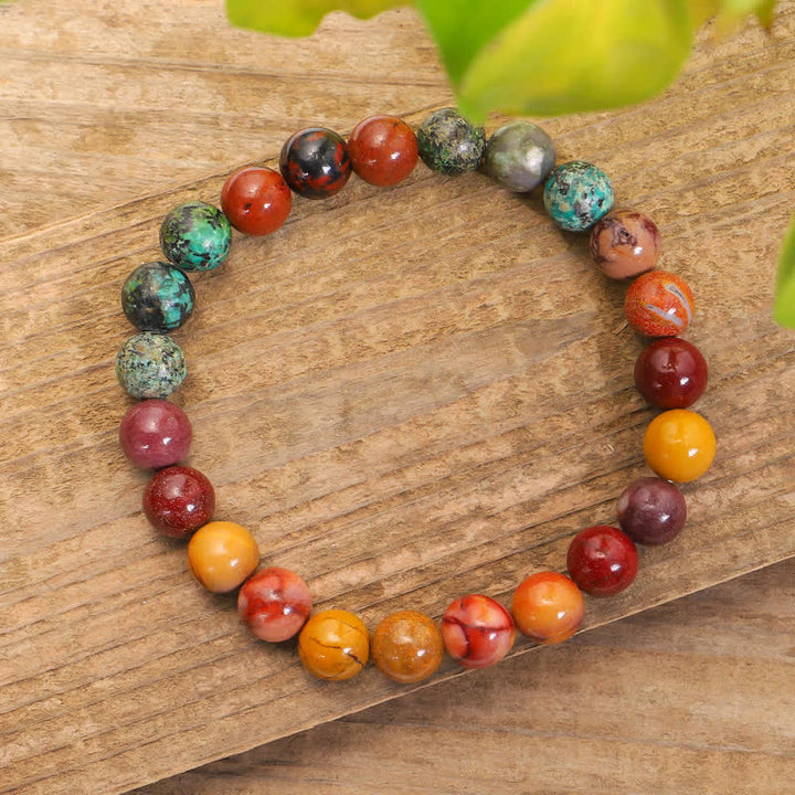 Buddha Stones 108 Mala Beads Mookaite Braccialetto di crescita emozionale Collana con nappa Pendente