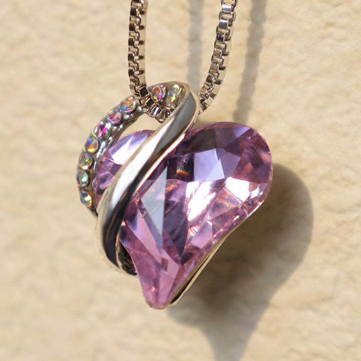 Collana con ciondolo con energia curativa, pietra portafortuna del cuore Buddha Stones d'amore