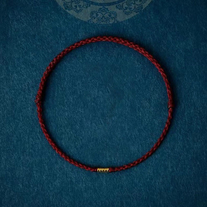 Braccialetto alla caviglia con perline dorate in argento sterling 925 con pietre Buddha Stones