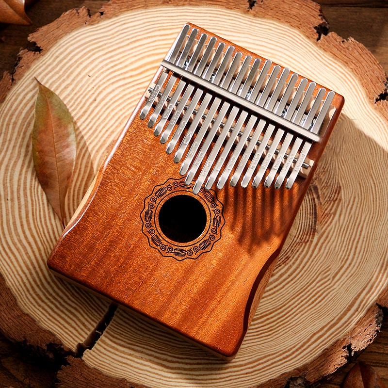 Buddha Stones Kalimba 17 tasti Thumb Piano in mogano Acacia Noce Pianoforte portatile per dita