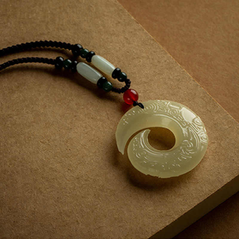 Collana con Buddha Stones, ciondolo in pietra di pace, ciondolo in pietra di giada, ciondolo in pietra di sandalo rosso, ciondolo in pietra di cinabro, ciondolo in pietra di agata, ciondolo in pietra di fortuna