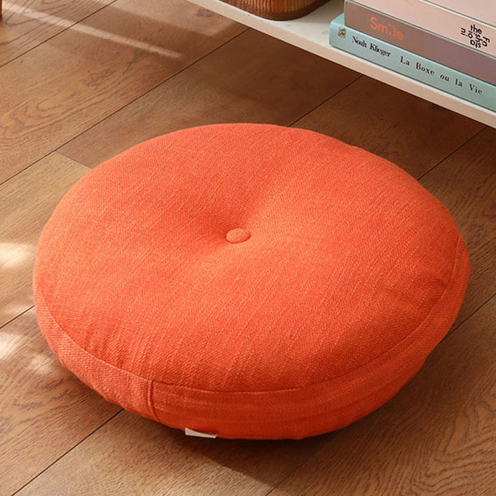 Cuscino per seduta da meditazione in lino con motivo semplice Buddha Stones e loto, decorazione per la casa e il soggiorno