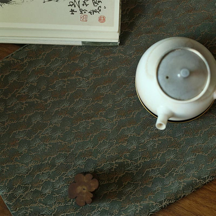 Elegante sottobicchiere per tazza da tè con motivo broccato floreale