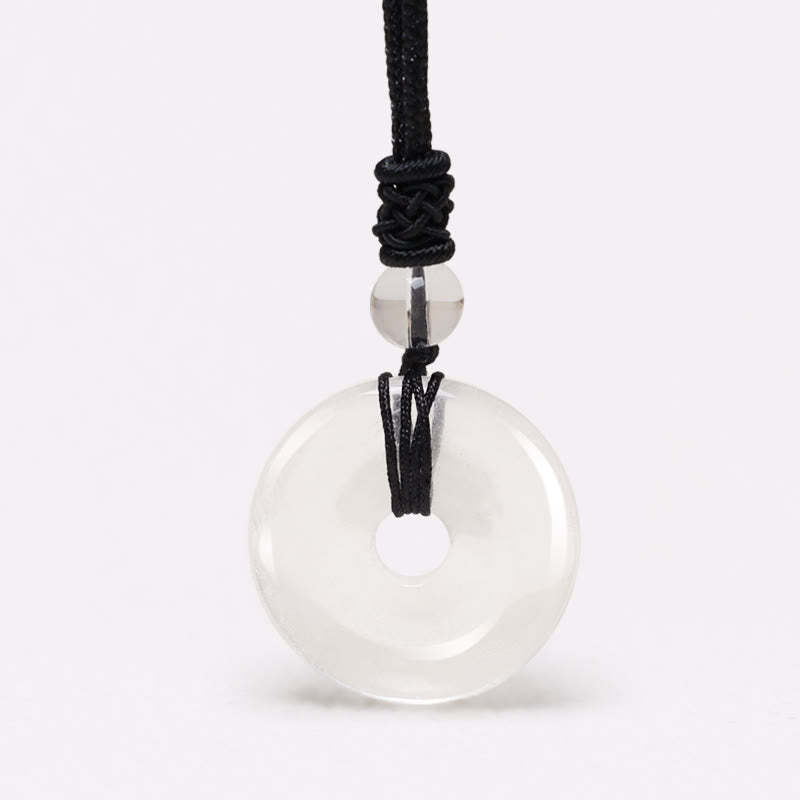 Collana con ciondolo moneta portafortuna Buddha Stones, cristallo curativo e pietre preziose