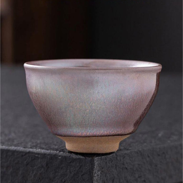 Tazza da tè Kung Fu in porcellana cinese Jianzhan con pietre Buddha Stones