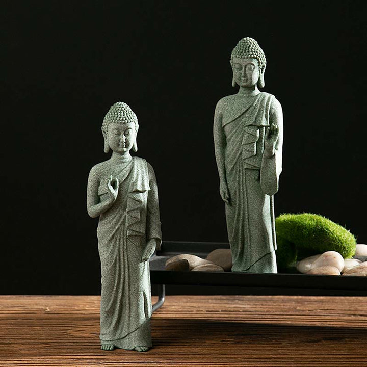 Buddha Stones Meditazione Tibetana Contemplazione Buddha Serenità Compassione Statua Figurina Decorazione