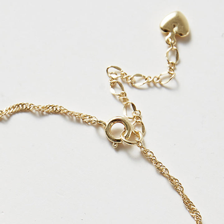 Bracciale con catena portafortuna in giada Hetian placcata in oro 14K con fiore di rosa dorata e Buddha Stones