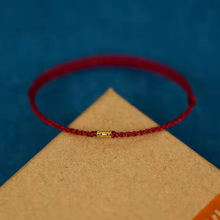 Braccialetto alla caviglia con perline dorate in argento sterling 925 con pietre Buddha Stones