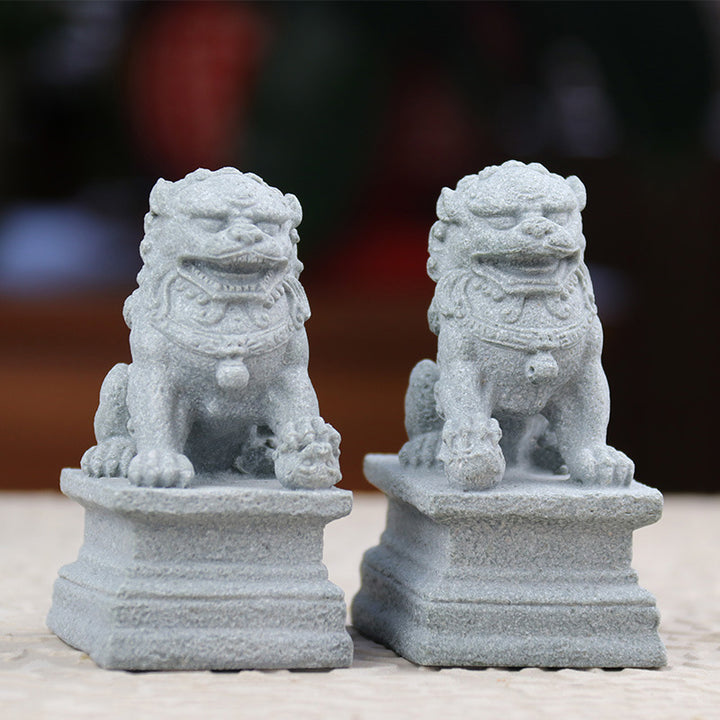 Buddha Stones Leone Fu Foo Cani Elefante Allontanare il Male Benedizione Decorazione della Casa