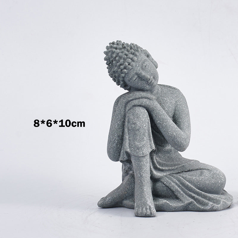 Buddha Stones Meditazione seduta Buddha Benedizione Compassione Decorazione - image 9