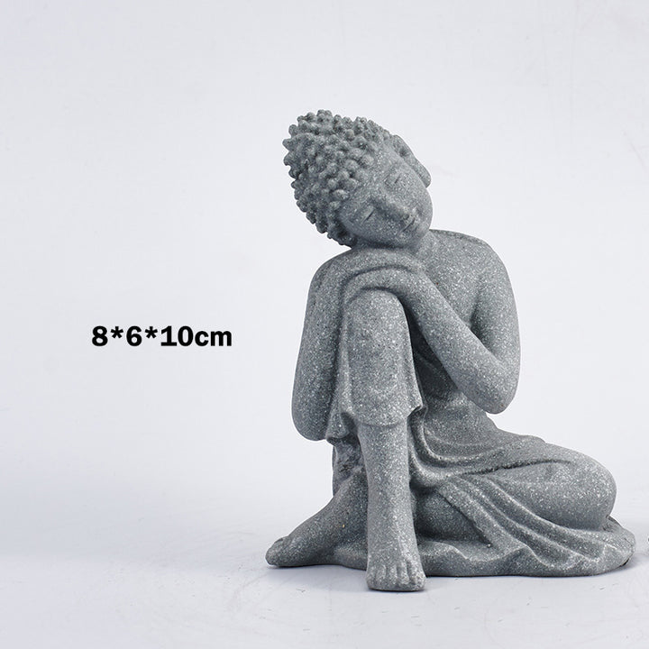 Buddha Stones Meditazione seduta Buddha Benedizione Compassione Decorazione - image 9