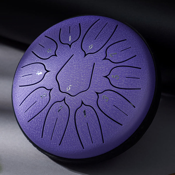 Buddha Stones Steel Tongue Drum Sound Healing Meditazione Yoga Lotus Drum Kit 11 Note 6 Pollici