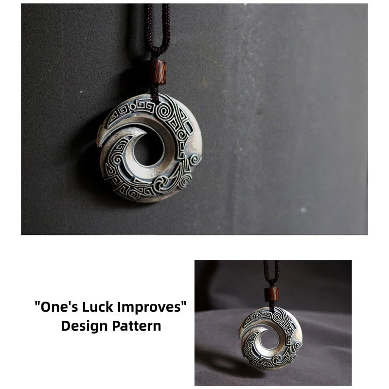 Buddha Stones La fortuna di una persona migliora il design del modello Collana pendente in rame con fortuna